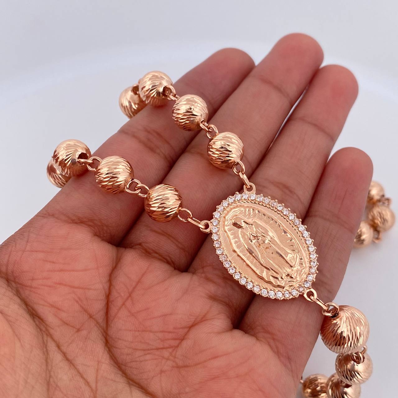 Virgin Guadalupe Rosary 34.9gr / 64cm / 18K Gold $
