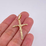 Dije Cruz Cristo 2 g / 1 3/4 in Oro Amarillo 18K