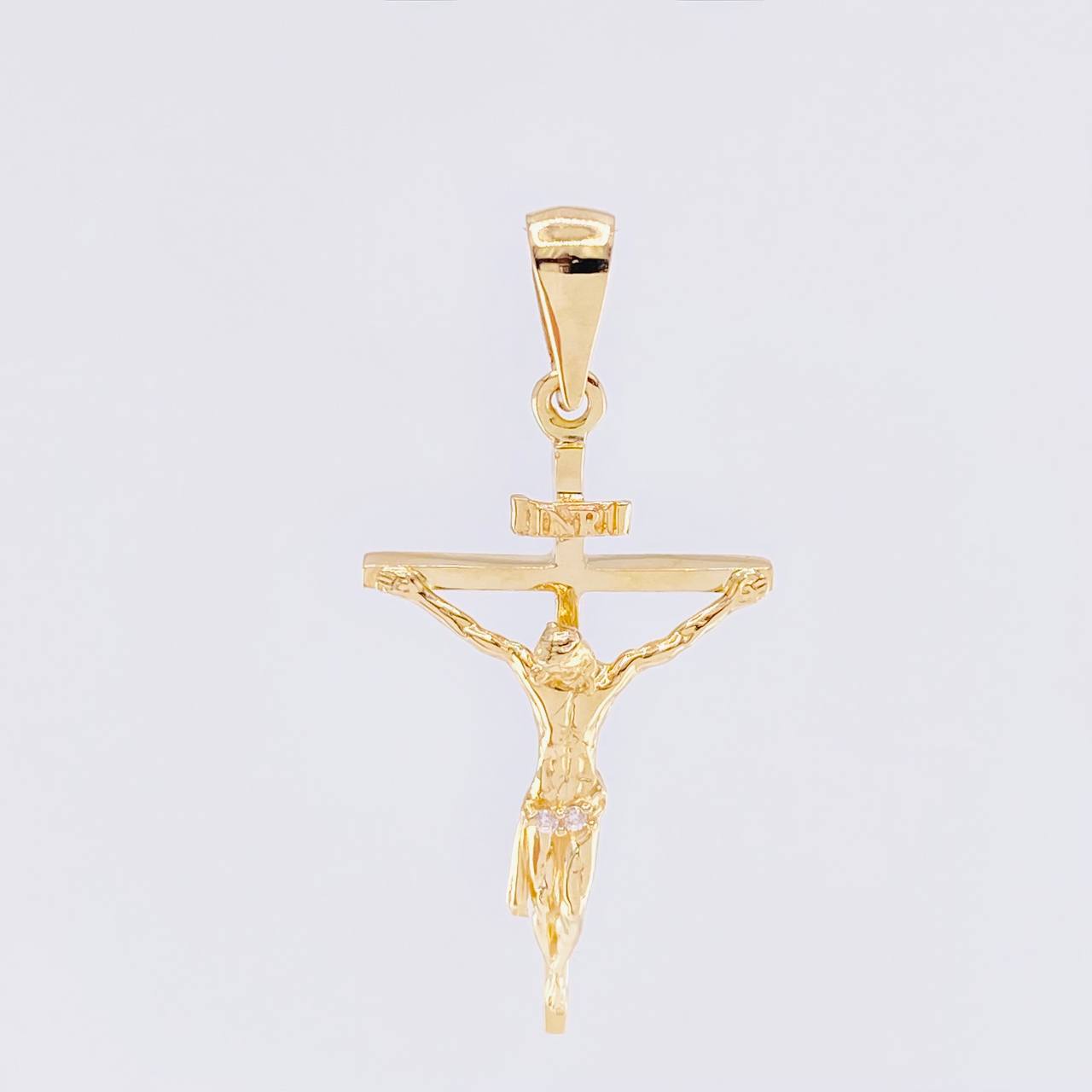 Dije Cruz Cristo 2.4 g / 1 1/4 in Oro Amarillo 18K