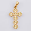 Dije Cruz Trebol Diamantado 2.55 g / 1 1/4 in Oro Amarillo 18K