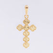 Clover Cross Diamond Cut Pendant 5.1gr / 1.5in / 18K Gold