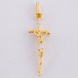 Dije Cruz Cristo 1.5 g / 1 1/4 in Dos Oros Amarillo Blanco 18K