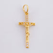 Dije Cruz Cristo 0.9 g / 1 in Oro Amarillo 18K
