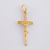 Dije Cruz Cristo 0.9 g / 1 in Oro Amarillo 18K