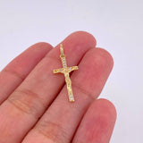 Dije Cruz Cristo 0.9 g / 1 in Oro Amarillo 18K
