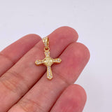 Dije Cruz Trebol Tupida 1.15 g / 1 in Oro Amarillo 18K