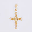 Dije Cruz Trebol Tupida 1.15 g / 1 in Oro Amarillo 18K