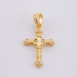 Dije Cruz Trebol Tupida 1.25 g / 1 in Oro Amarillo 18K