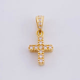 Dije Cruz Doble Faz 1 g / 1/2 in Oro Amarillo 18K