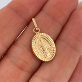 Dije Virgen Milagrosa 1.2gr / 2.4cm / Oro 18K $