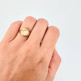 Anillo Sello Circulo 1.65 g / T6 1/4 Oro Amarillo 18K