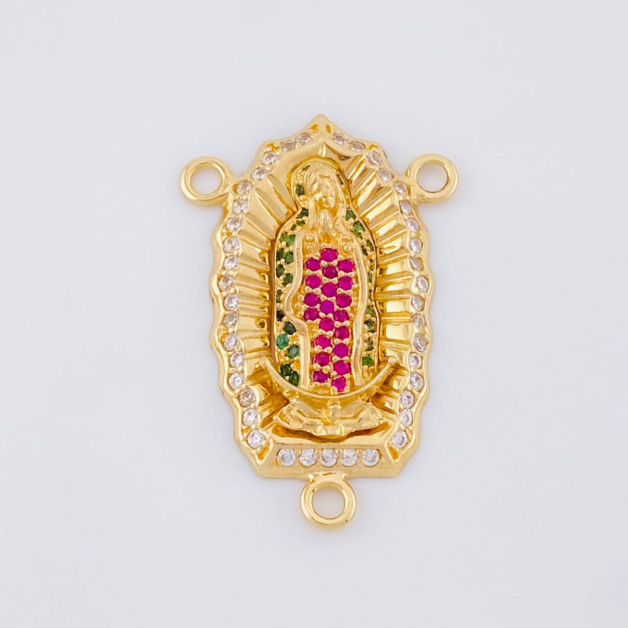 Charm Crucero Virgen de Guadalupe 4.75g / 3/4 in Yellow Gold 18K