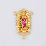 Charm Crucero Virgen de Guadalupe 4.75g / 3/4 in Yellow Gold 18K