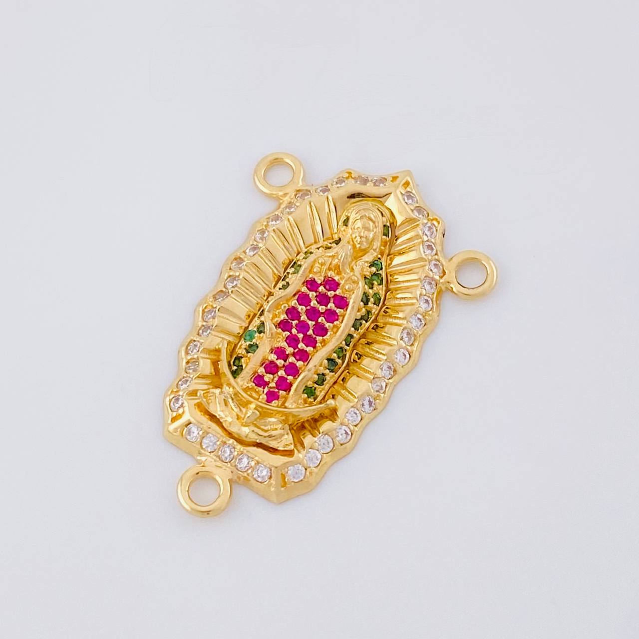 Charm Crucero Virgen de Guadalupe 4.75g / 3/4 in Yellow Gold 18K