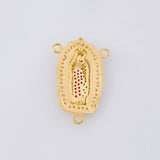 Charm Crucero Virgen de Guadalupe 4.75g / 3/4 in Yellow Gold 18K