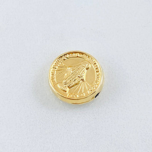 Charm Tambor Virgen Milagrosa 0.75 g / 1/2 in 18K Yellow Gold