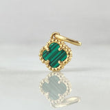 Dije Trebol Verde 0.95gr / 1/2 in / Oro Amarillo Nac.Esp. 18K