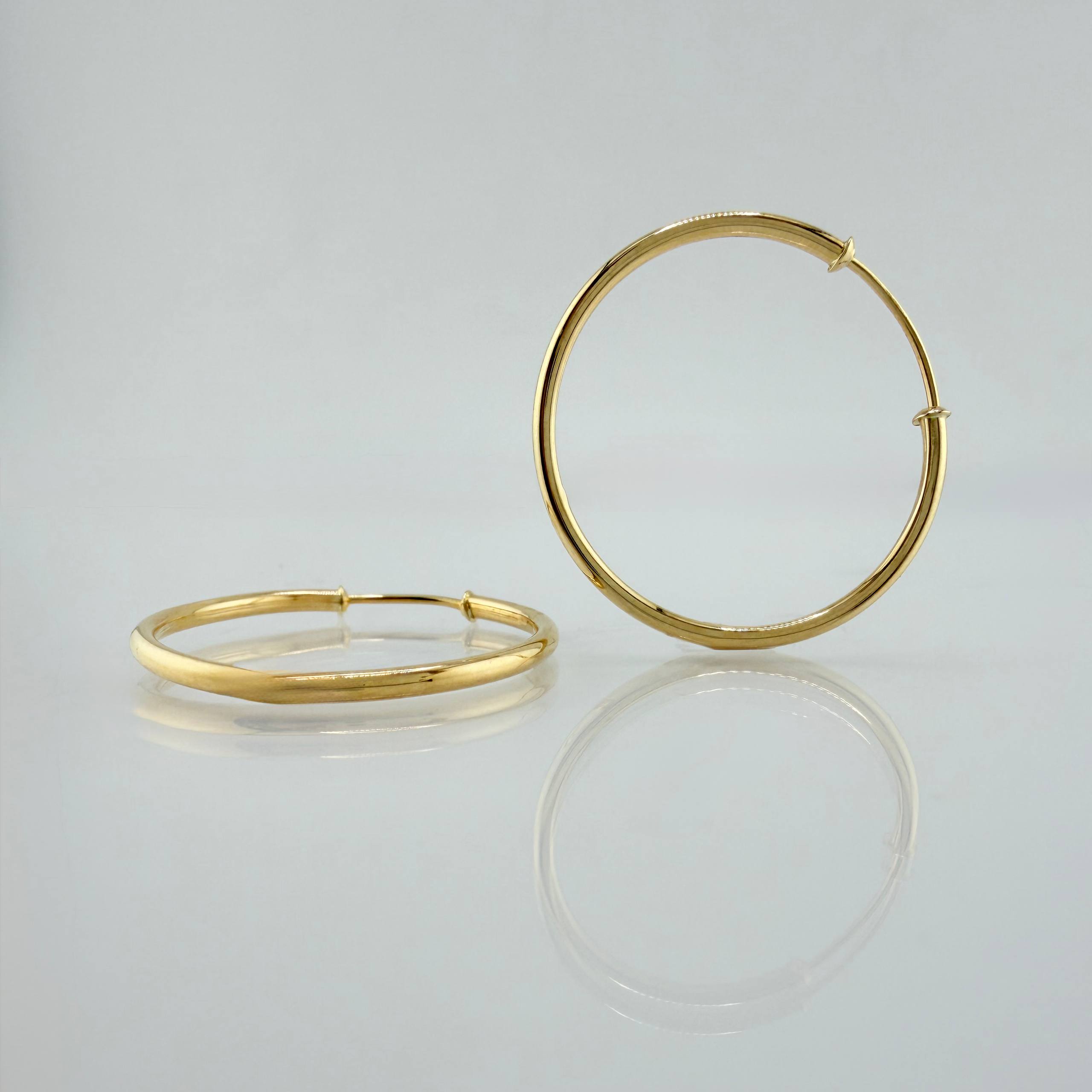 Candongas Aro Liso 2.25gr / 1 in / Oro Amarillo 18K ©