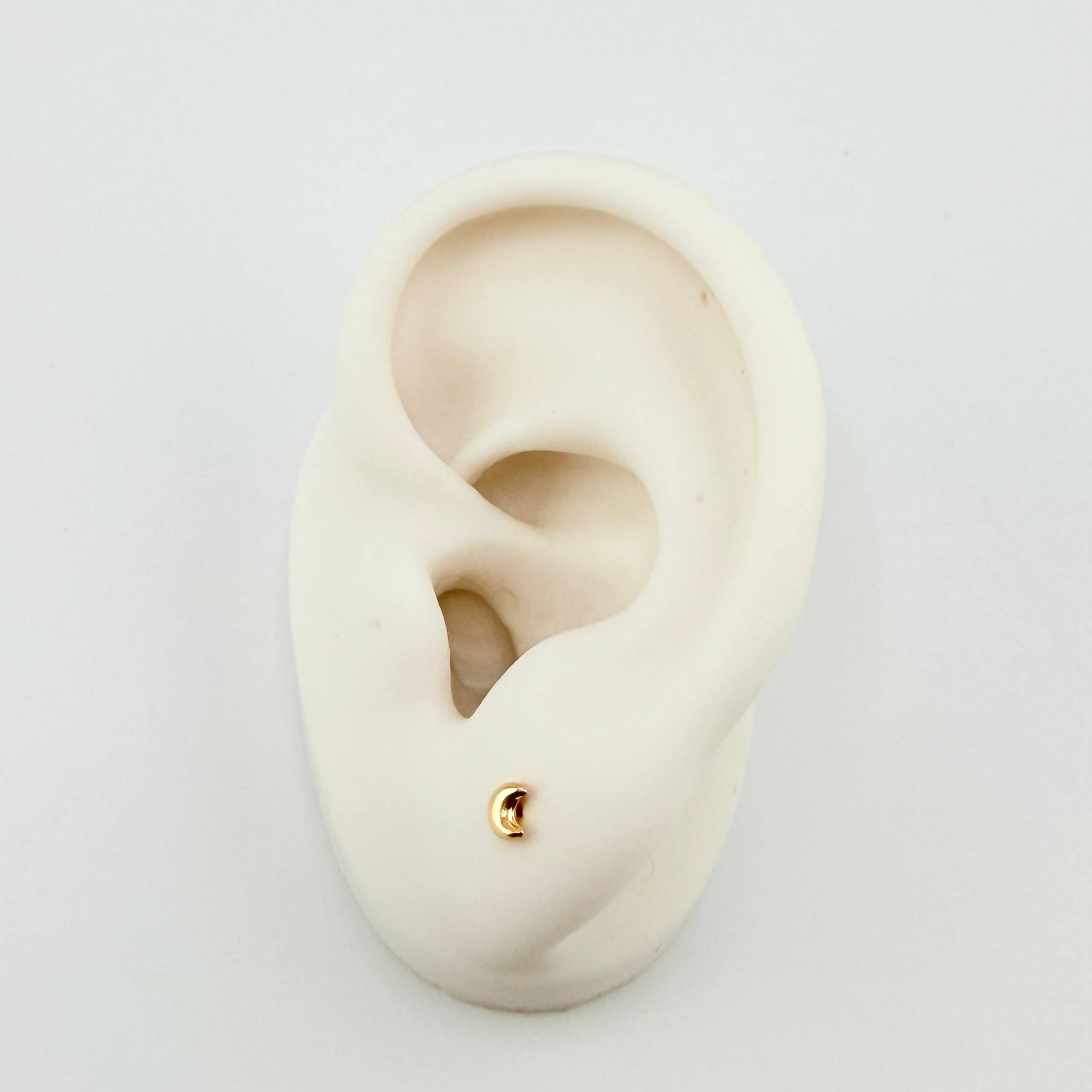 Topos Media Luna 0.45gr / 3.3mm Oro Amarillo 18K ©