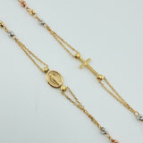 Cadena Denario 3.8gr / 17 3/4 in / 3mm Tres Oros +4 18K ©