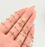 Cadena Denario 3.8gr / 17 3/4 in / 3mm Tres Oros +4 18K *