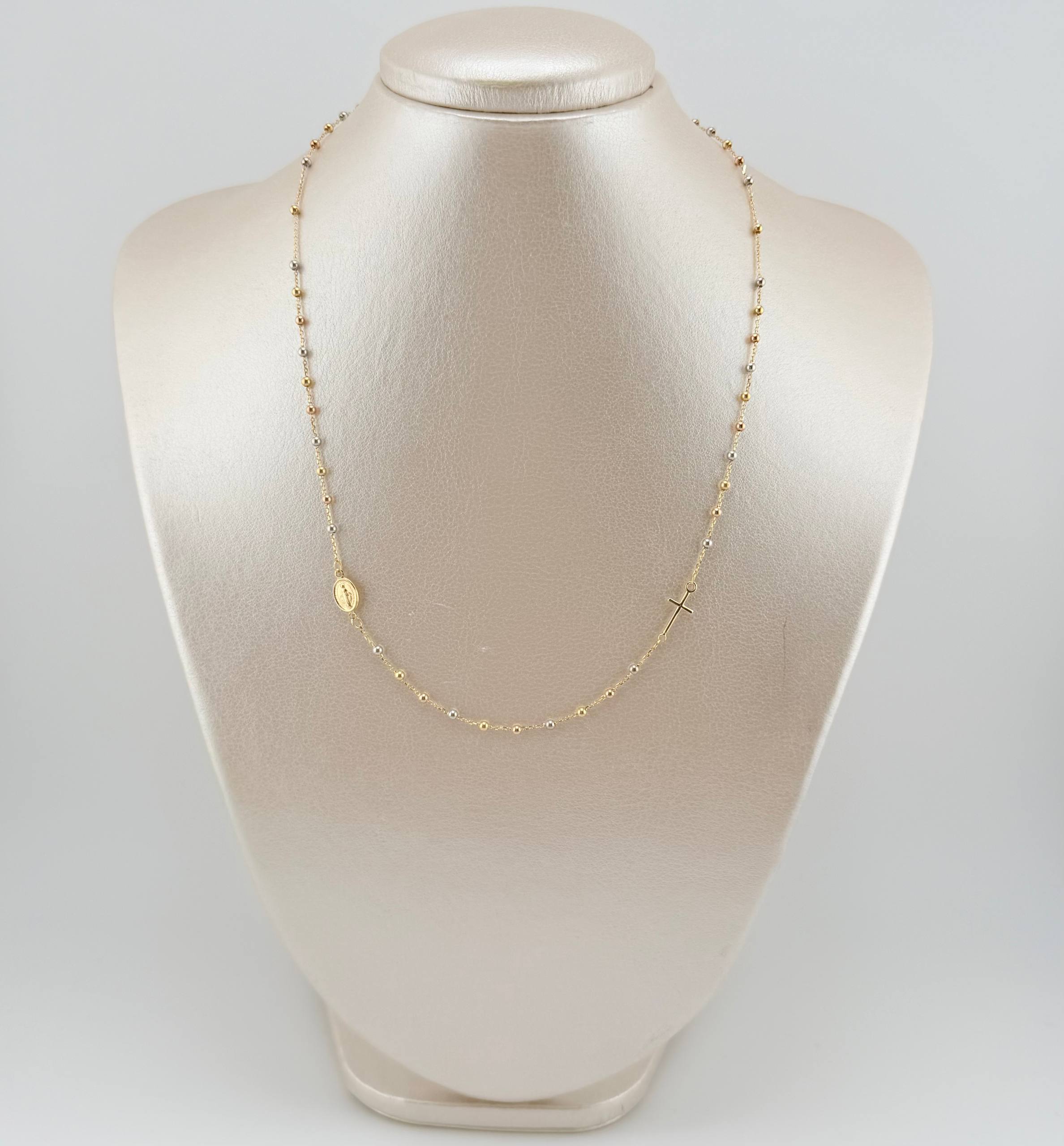 Cadena Denario 2.9gr / 17 3/4 in / 3mm Tres Oros +4 18K ©