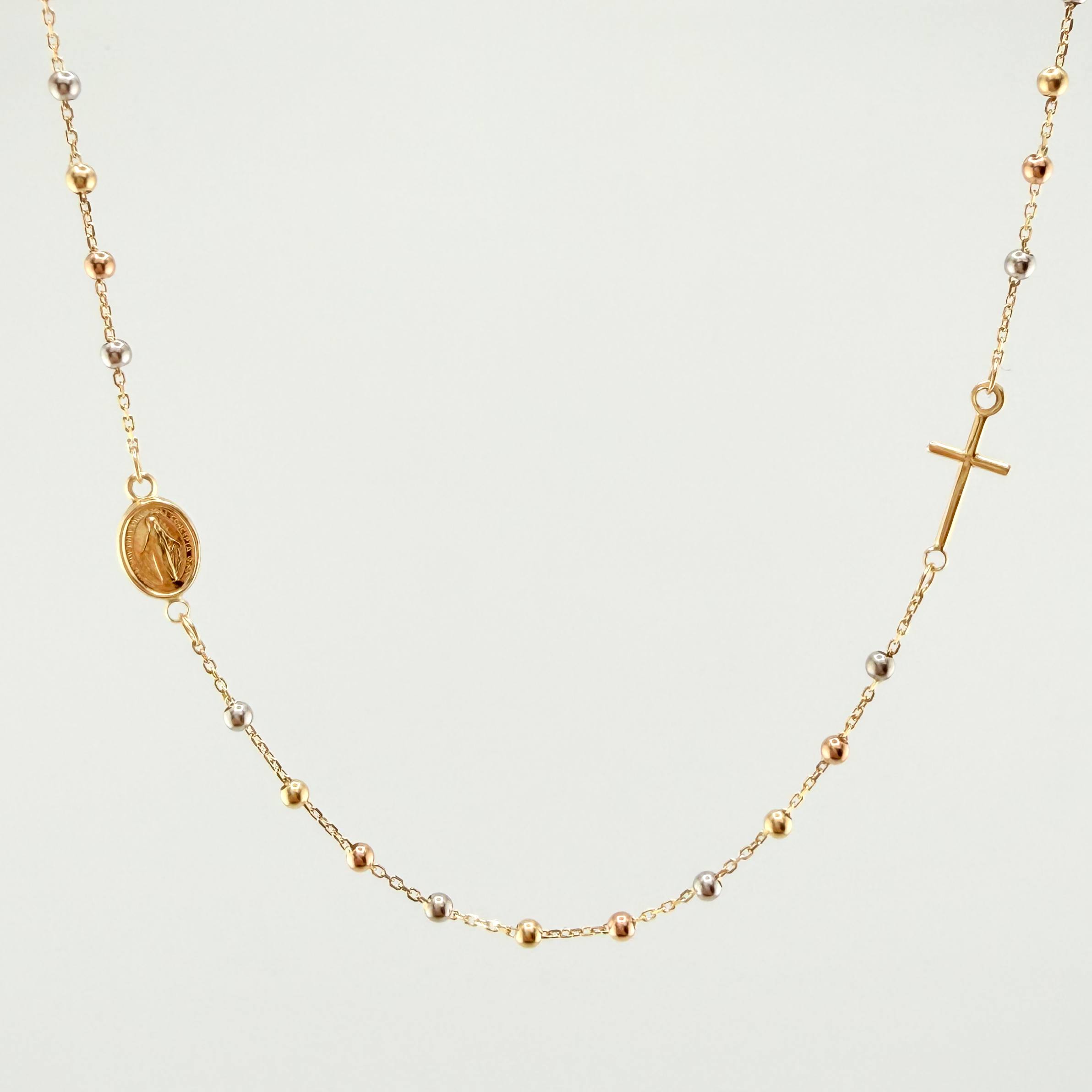 Cadena Denario 3.8gr / 17 3/4 in / 3mm Tres Oros +4 18K *