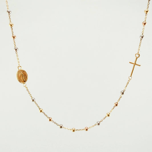 Cadena Denario 2.9gr / 17 3/4 in / 3mm Tres Oros +4 18K *