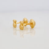 Bear Ts Stud Earrings 0.6g / in / 4mm 18K Yellow Gold