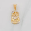 Christ Face Pendant 3.45g / 1 1/4 in Two-Tone Yellow White Gold 18K