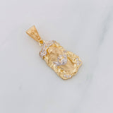 Christ Face Pendant 3.45g / 1 1/4 in Two-Tone Yellow White Gold 18K