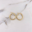 Candongas Andy 1.85gr / 2cm / Rayadas Oro Amarillo 18K #