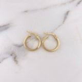 Candongas Andy 1.85gr / 2cm / Rayadas Oro Amarillo 18K #