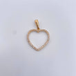 Pendant Heart Silhouette 1.75gr / 3.2cm / White Zirconia 18K Yellow Gold &