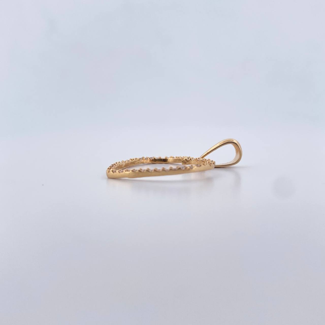 Pendant Heart Silhouette 1.75gr / 3.2cm / White Zirconia 18K Yellow Gold &