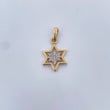 Pendant Star 1.35gr / 2.4cm / White Zircons / Two 18K Yellow and White Golds &