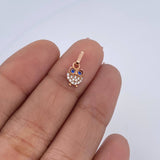Dije Buho 0.45gr / 1.3cm / Circones Blancos Azules Oro _Rosa 18K &