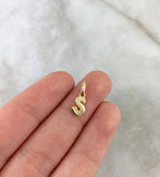 Pendant Letter S Cursive 0.4gr / 1/2 in / 18K Gold ©