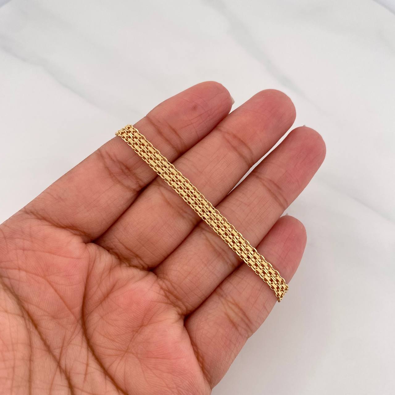 Pulso Chino 5.65g / 7 3/4 in / 4.6mm Oro Amarillo 18K