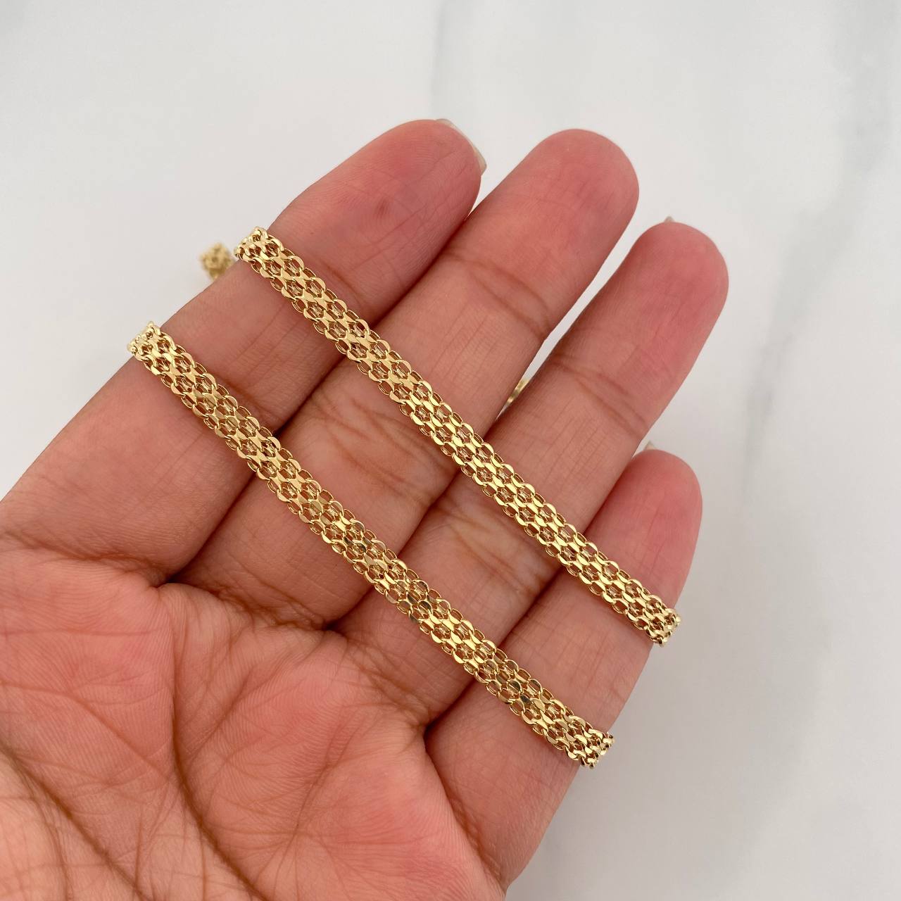 Cadena China 4.4g / 18 in / 4.1mm Oro Amarillo 18K