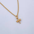 Set Rope Chain 0.9gr / 45cm / 0.9mm + Pendant Dragonfly 0.35 / 1.5cm Die-cut 18K Yellow Gold (Offer) &
