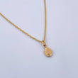 Set Cadena Lazo 0.9gr / 45cm / 0.9mm + Dije Virgen Guadalupe 0.35gr / 1.5cm Troquelado Oro Amarillo 18K (Oferta) &