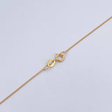 Set Venetian Chain 1.05gr / 45cm / 0.5mm + Pendant Virgin Guadalupe 0.6gr / 1.6cm Diamond Cut 18K Yellow Gold (Offer) &