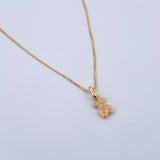 Set Venetian Chain 1.8gr / 45cm / 0.5mm + Pendant Bear Ts 0.35gr / 1.3cm Smooth 18K Yellow Gold (Offer) &