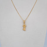 Set Venetian Chain 1.1gr / 45cm / 0.5mm + Pendant 0.5gr / 2cm Stamped 18K Yellow Gold (Offer) &