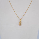 Set Cadena Veneciana 1.05gr / 45cm / 0.5mm + Dije Oso Ts 0.35gr / 1.3cm Liso Oro Amarillo 18K (Oferta) &