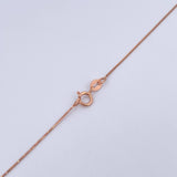 Set Venetian Chain 1.25gr / 50cm / 0.3mm + Pendant Paw 0.5gr / 1.3cm Black Zircons 18K Rose Gold (Offer) &