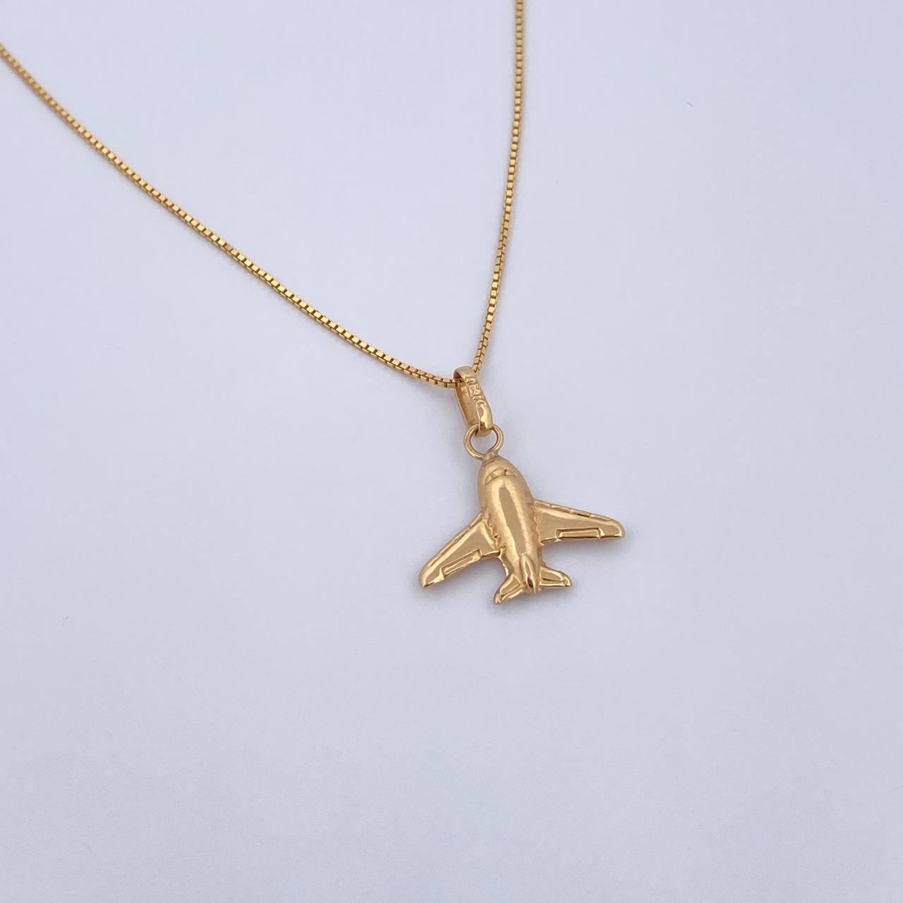 Set Venetian Chain 1.8gr / 45cm / 0.5mm + Pendant 0.55gr / 1.8cm 18K Yellow Gold Stamped (Offer) &