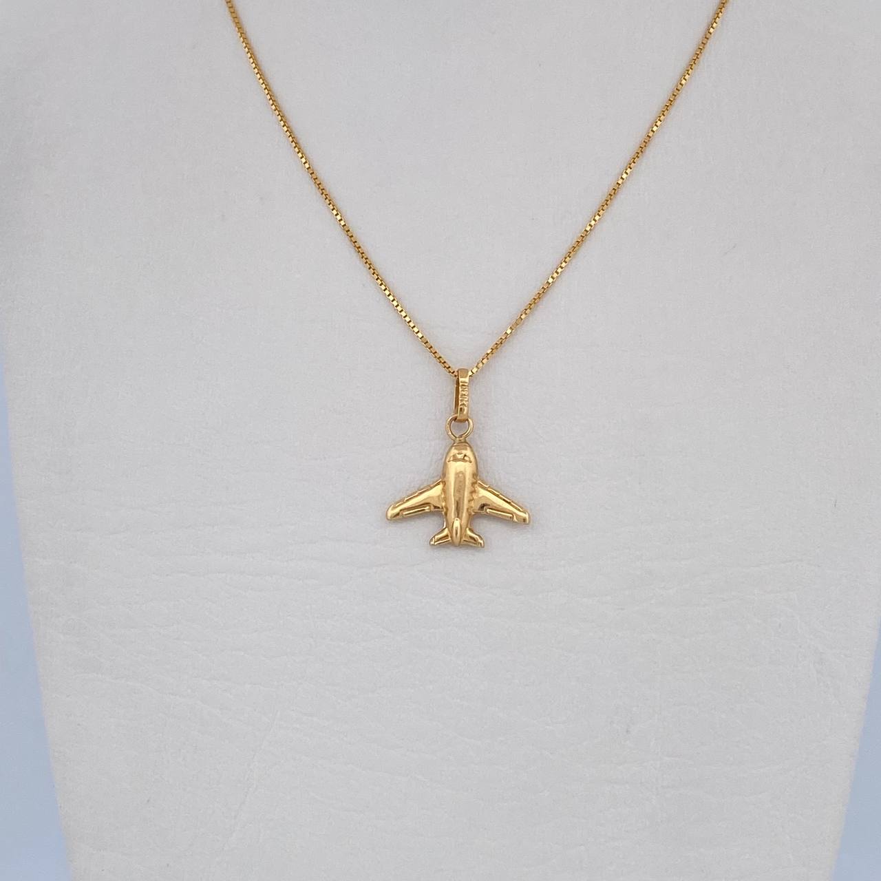 Set Venetian Chain 1.8gr / 45cm / 0.5mm + Pendant 0.55gr / 1.8cm 18K Yellow Gold Stamped (Offer) &