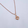 Set Cadena Aro Seguido 1.65gr / 40cm / 0.9mm + Dije Silueta Corazon 0.45gr / 1.5cm Troquelado Oro Rosa 18K (Oferta) &